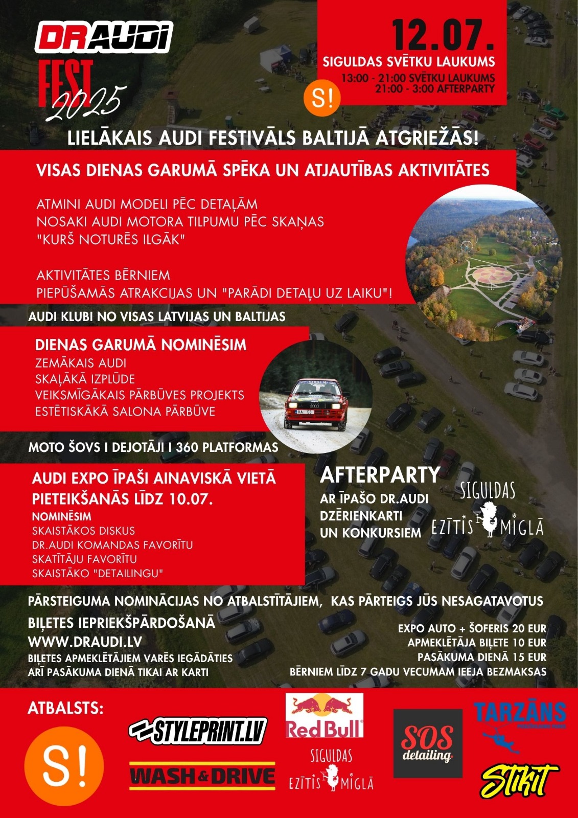 DRAUDI FEST 2025 – jaudīgākais Audi notikums atgriežas! 12. jūlijs | Siguldas Svētku laukums pie panorāmas rata