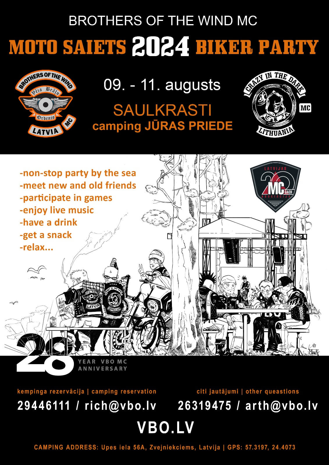 VBO MC & CRAZY IN THE DARK MC LT – MOTO SAIETS/BIKER PARTY 2024